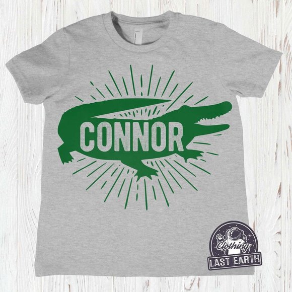 Alligator Shirt Kids Personalized Birthday Gifts for Boys Girls Animal Party - Picture 2 of 2